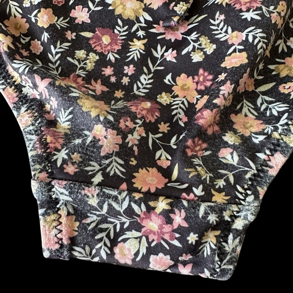 Mia Joy Girls size 12 Floral Print One Piece Ruffle Swimsuit Swim Tie Back - Picture 3 of 5